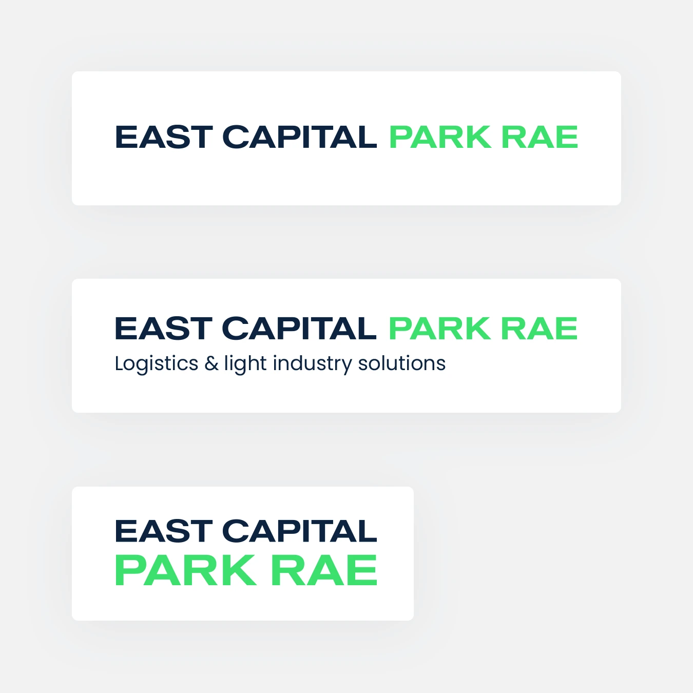 East Capital Park Rae brand and web overview